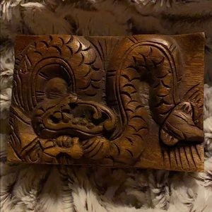 Hand carved dragon puzzle box